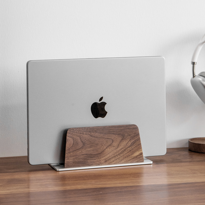 Support Vertical pour Ordinateur Portable en Bois