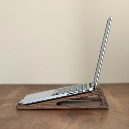 Support pour Ordinateur Portable en Bois de Noyer