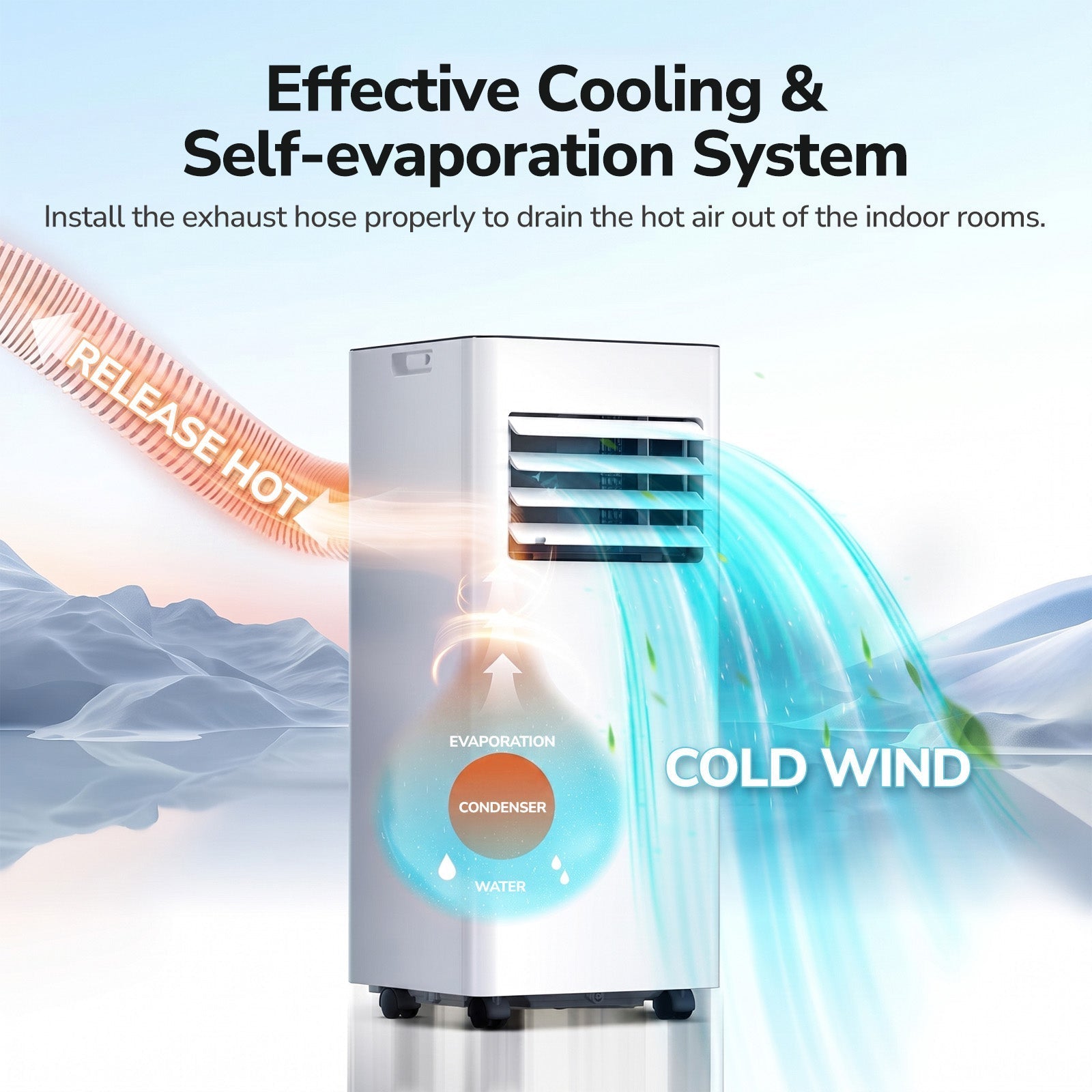 ZAFRO 8,000 BTU (5,000 BTU SACC) Portable Air Conditioner Cools Up To 250 sq. ft. - image 3