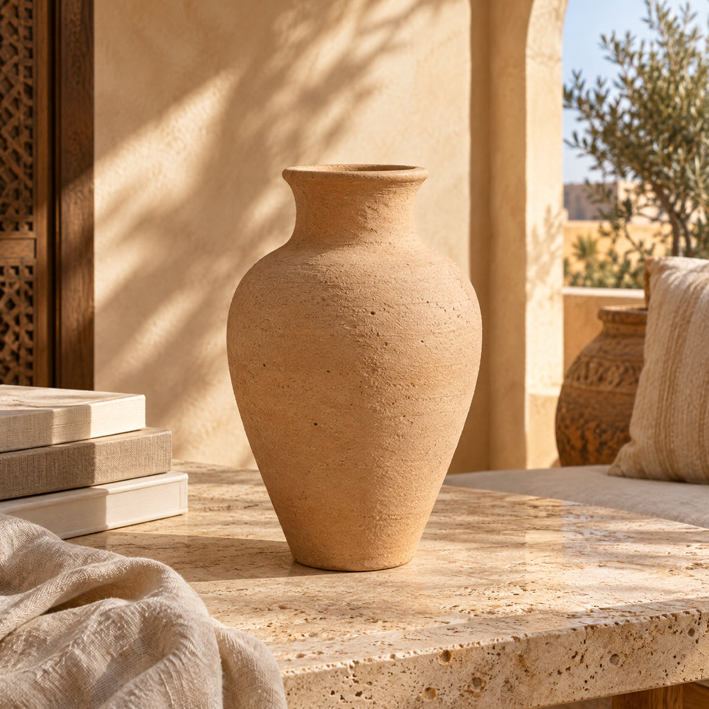 Sahara Terra - Sand Beige Terracotta Vase