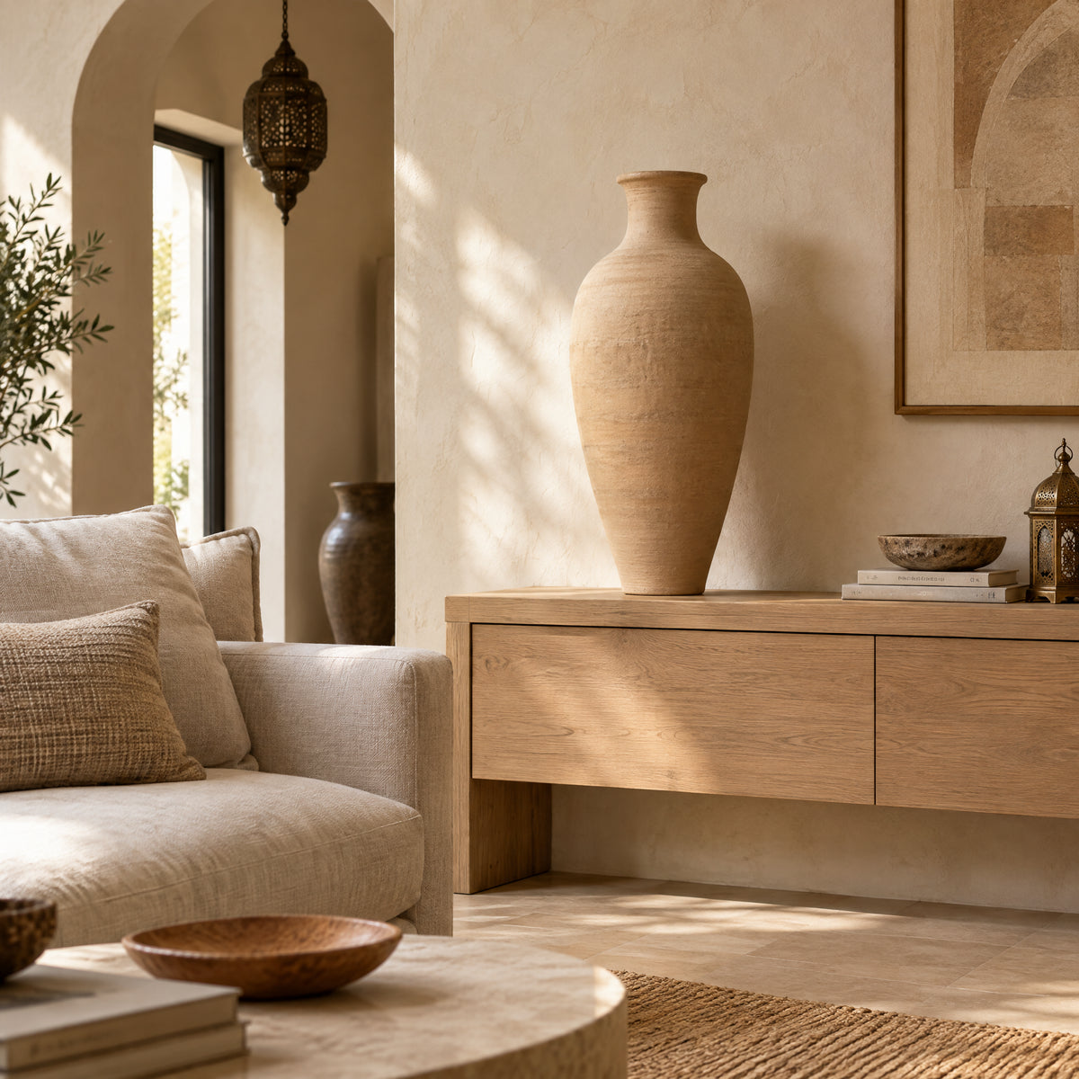 Sahara Terra - Sand Beige Terracotta Vase