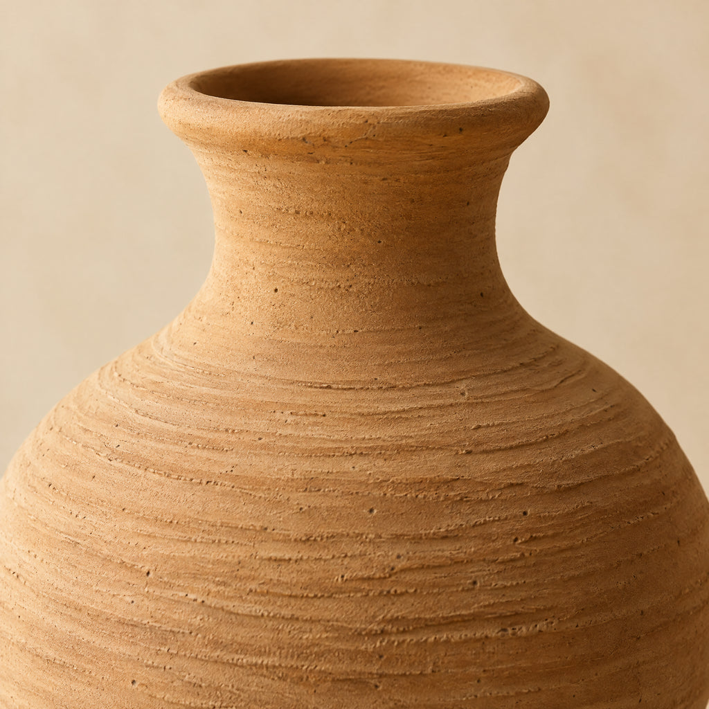 Sahara Terra - Sand Beige Terracotta Vase
